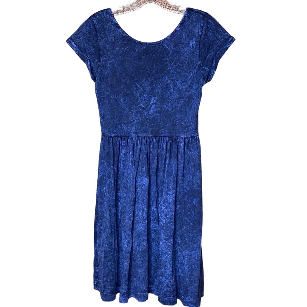 French Connection Dress Womens 2 Born On The Beach Dress Acid Wash Blue Size 2